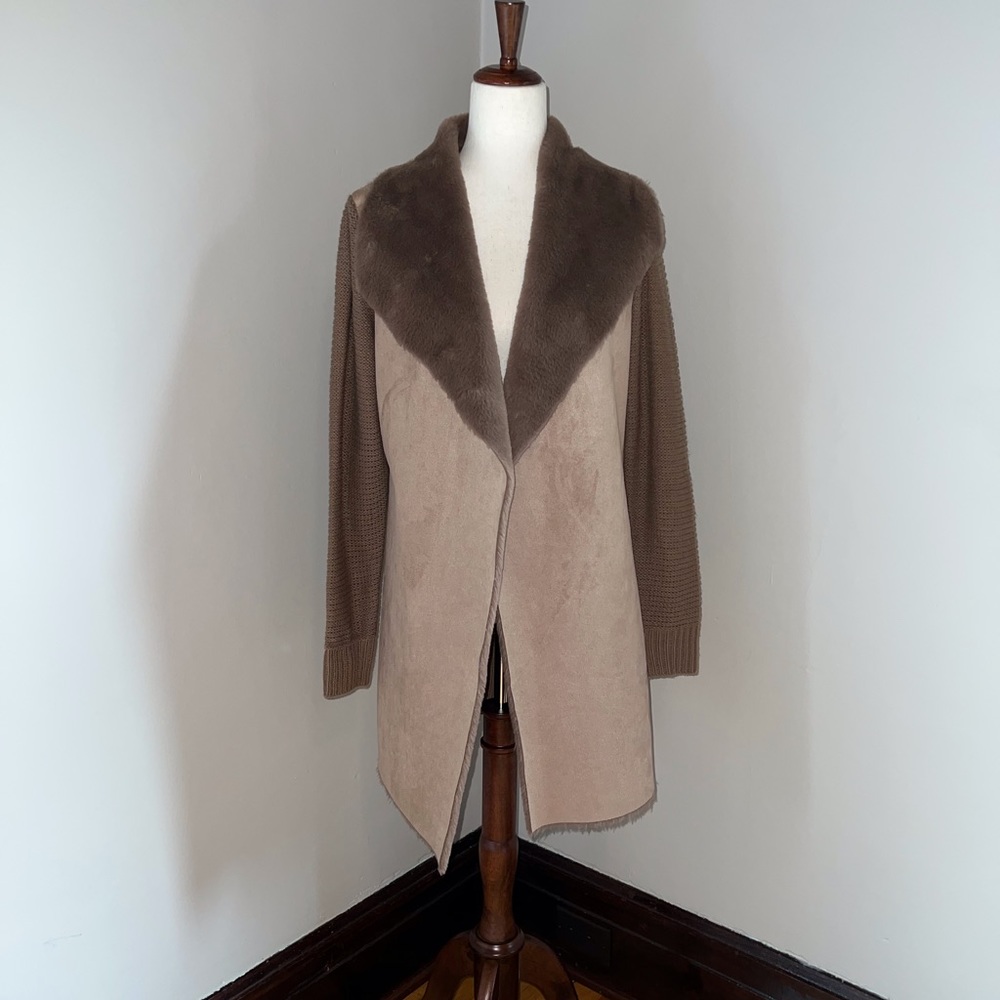 Cozy Arianna by Howard’s Faux Suede Sweater Coat❣️Vintage.